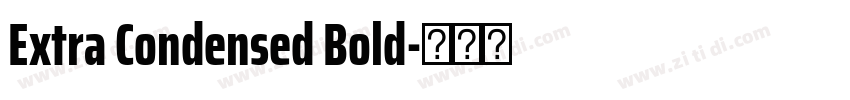 Extra Condensed Bold字体转换